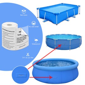 4 in x 10 ft Pool Patch Repair Kit, Air Mattress Patch Kit Heavy Duty, Bounce House Patch Kit, Pool Patches for Above Ground Pools, Tents, Canvas, Pool Liner, Air Bed, Vinyl Inflatable Toys