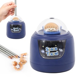 Pencil Sharpener, Cute Design Electric Pencil Sharpener for Pencils(6-8.5mm), Blade to Fast Sharpen, Kawaii Portable Suitable for Pupil Students/Primary School/Classroom (Blue)