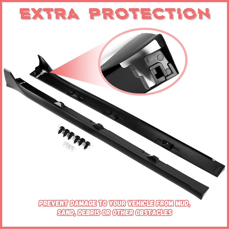 HECASA Side Skirt Body Kit Replacement Compatible with 2016-2021 Honda