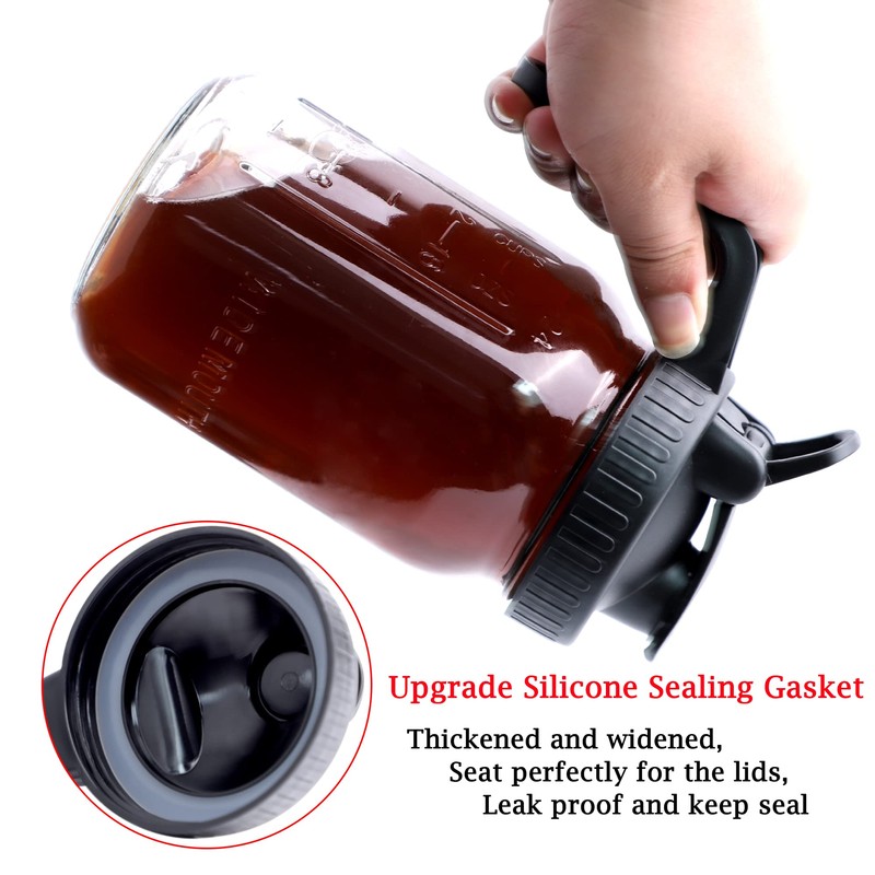 Cold Brew Mason Jar Coffee Maker 32 OZ Wide Mouth