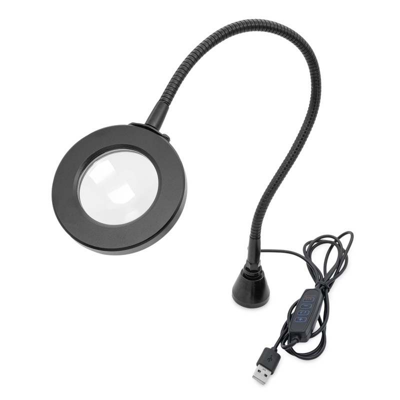 GALLUNOPTIMAL Magnetic Magnifying Lamp with LED Ring Light & Gooseneck