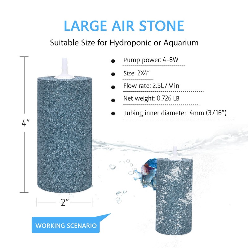 VIVOSUN Air Stone 2PCS 4 x 2 Inch Large Air