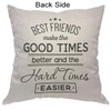 Moslion Quote Pillows Best Friends Make The Good Times Better