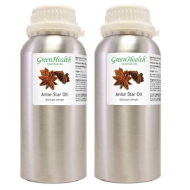 2 Bottles - 16 fl oz Anise Star Essential Oil (100% Pure & Uncut), Aluminum Bottle - GreenHealth