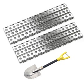 KEEDA Metal Sand Ladders and Shovel, Recovery Board for 1/10 RC Crawler Car Traxxas TRX4 Defender Axial SCX10 D90 CC01 Redcat MST Scale Accessories (Yellow)