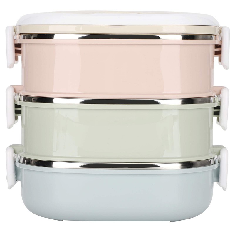 Thermal Lunch Box Stainless Steel 3-Layer Lunch Box Leak-proof Box