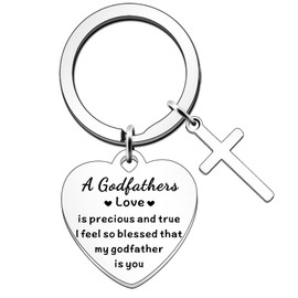 FMCC Godfather Gifts Keyring- Best Godfather Birthday Gifts Fathers Day Christmas Presents Will You Be My Godfather