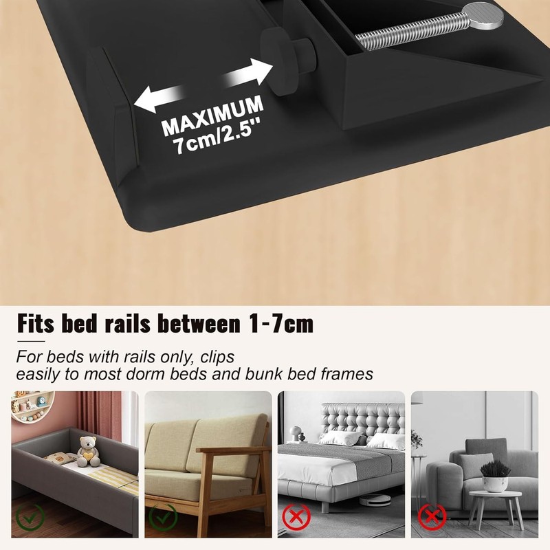 TUAKIMCE Hanging Bedside Table with Drawers, Bedside Table with Cup
