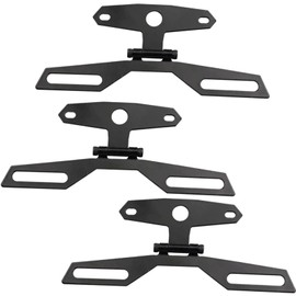 Lebonarier Motorcycle Number Stay Angle Adjustable Bike Number (Black 3pcs)