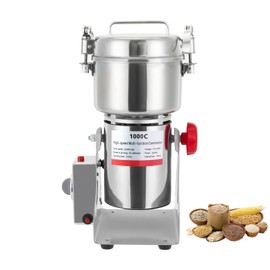 WUSILILU 3600W Electric Grain Grinder,Stainless Steel Electric Grinding Machine,2.2LBS Bin High Speed Multi-function Grain Mills for Kitchen,Commercial