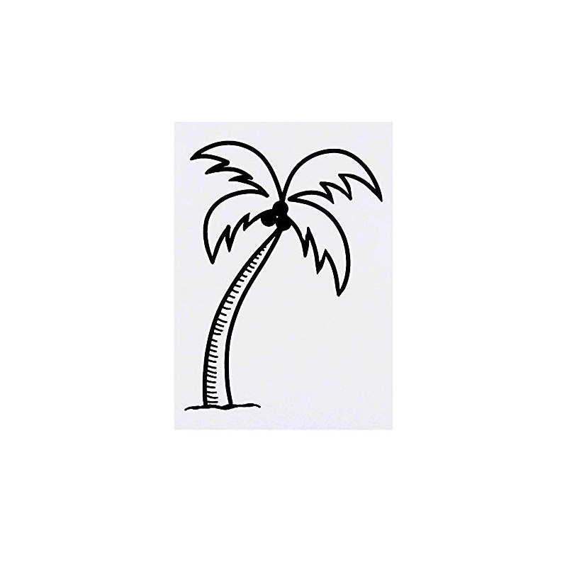 'Palm Tree' Temporary Tattoo - Water Resistant, Skin-Safe, Non-Toxic Transfer