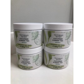 VICTORIA'S SECRET CUCUMBER & GREEN TEA REFRESH BODY SCRUB 13 OZ- LOT OF 4- NEW
