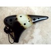 12 Holes Alto C Ceramic Ocarina Black & White interlaced