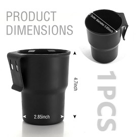 Hanging Cup Holder with 2 Kinds of Hooks,Multi-Function Car Cup Holder Organizer Car Trash Can on Air Vents or Car Window Cup Holder for Drinks,Glasses Holder,Pen (Black)