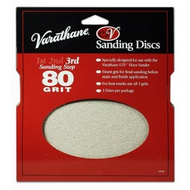 Varathane 80 Grit Sand Discs for EZV Floor Finish Sanders, 3-Pack