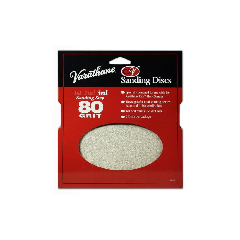 Varathane 80 Grit Sand Discs for EZV Floor Finish Sanders,