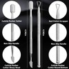 2 Pcs Stainless Steel Cuticle Pusher and Remover with Storage