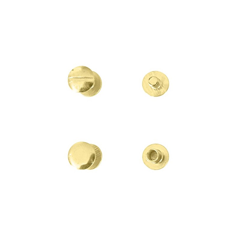 25 x 3.5mm Book Binding Screws & Posts - Brass-Coloured