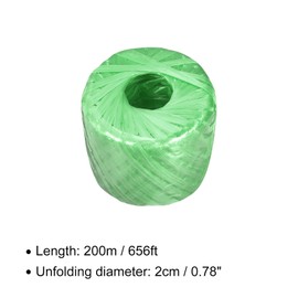 Rebower Polyester Nylon Rope [for Book Packaging DIY]-200m/656ft / 1 Roll Green