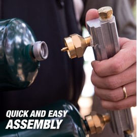 Mr Heater Dual 1 lb. Tank Hook Up Kit, Chrome