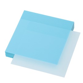 ONLYKXY 4 Pack Transparent Sticky Notes 3x3in Waterproof Self-Stick Book Tabs 200 Sheets PET Markers Sticky Notes Pad (Light Blue)