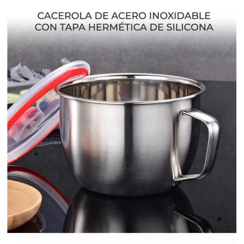 EG 2 Piezas Envase Metálico Sellable Para Conservar Alimentos
