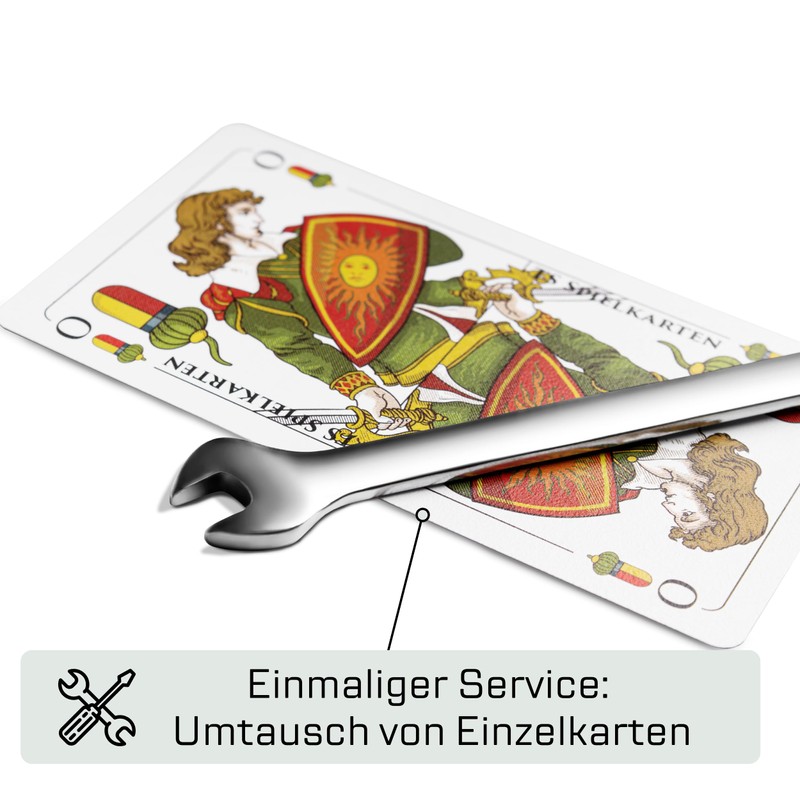 TS Playing Cards Sheep Head Cards Plastic, Waterproof, Bavarian Leaf