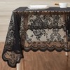 Warm Home Designs 60 x 84 Lace Tablecloth. Black Rectangle