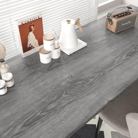 Skyblur Rustic Grey Wood Peel and Stick Wallpaper Wood Contact Paper for Cabinets Self Adhesive Gray Maple Wood Grain Contact Paper Wood Look Grey Removable Wall Paper for Countertops Vinyl 15.7"X118"