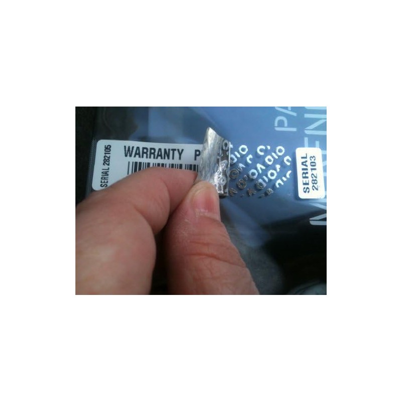 Warranty Protection Tamper-Evident Security Labels Stickers in Two Parts with
