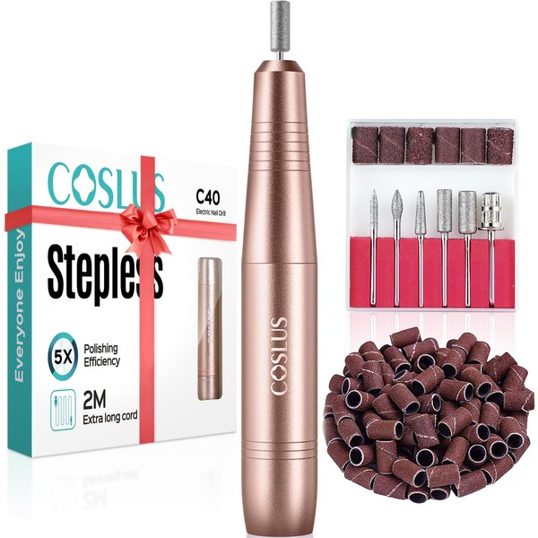 COSLUS Electric Nail Drill File Professional: for Acrylic Gel Dip