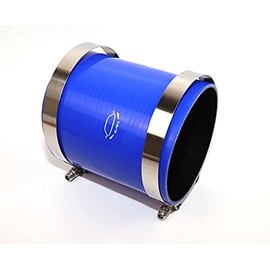 LTI Acoplador universal de manguera de silicona recto de 15,24 cm de longitud 4 capas reforzado de alto rendimiento 5 pulgadas ID con abrazadera de perno en T de acero inoxidable 304 (azul 5 pulgadas)