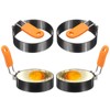 HARFINGTON 4Pcs Egg Rings 3" Stainless Steel Nonstick Pancake Cooking
