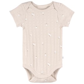Just Born by Gerber 3-Pack Kimono Bodysuits - Tan 3-6M