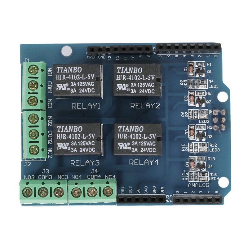 Hailege 5V 4 Channel Relay Shield for Uno