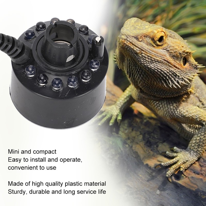 Plastic Aquarium Reptile Pet Mist Maker LED Colorful Lighting Sprayer
