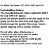 TechnologyLK Gordon Glass® 3" Oil Rubbed Bronze Frameless Shower Door