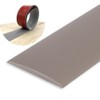 Vinyl Floor Transition Strip 2" Wide, Self-Adhesive, Flat, Laminate Floor Strip with Strong Backing (6.56Ft,Gray)