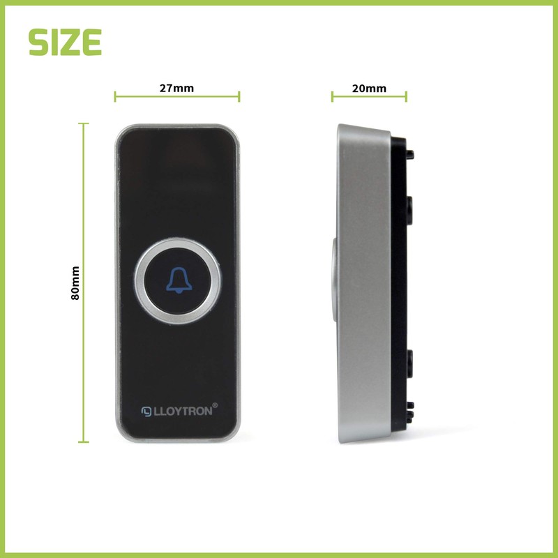 LLOYTRON MIP System 3 Doorbell Accessory - Wireless Bell Push