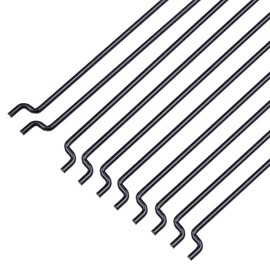 Φ1.2mm x L120mm Steel Z Style Pull/Push Rods Parts for RC Airplane Plane Boat Replacement (Pack of 10)