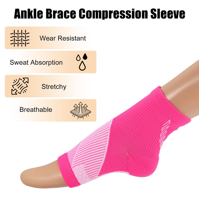 VOCOSTE Ankle Support Brace Adjustable Breathable Ankle Wrap Brace for