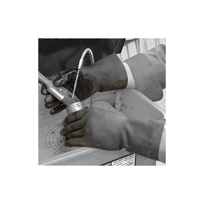 Polyco Maxima Heavy Duty Flock Lined Natural Rubber Gloves -