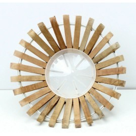 Orchidmate.com Hanging wooden orchid basket - Round 6"