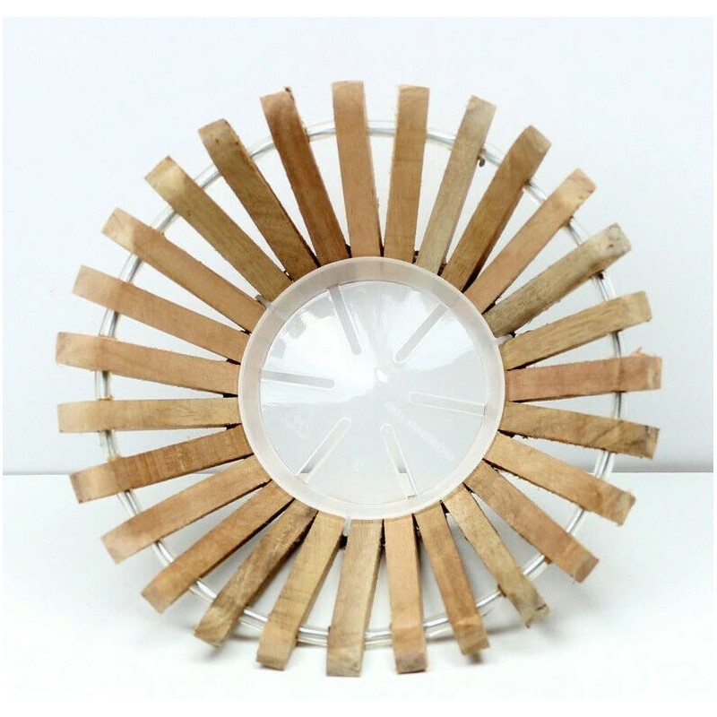 Orchidmate.com Hanging wooden orchid basket - Round 6"