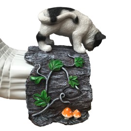 CT DISCOUNT STORE Decorative Downspout Extension Outdoor Garden Statue (Playful Chasing Kitty and Frog)