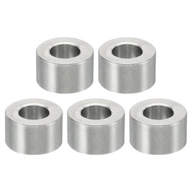 PATIKIL M5 Stainless Steel Spacers, 5 Pcs Metal Spacers Stainless Steel 5.2mm ID x 10mm OD x 6mm L Stainless Steel Spacer Screw Standoff Round for 1/5inch or M5 Screw Bolts