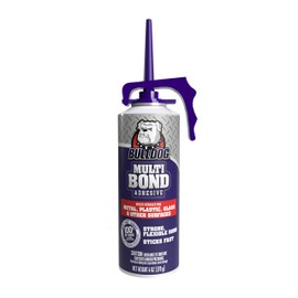 Bulldog Multi-Bond Adhesive, 6 oz., White, Ideal for Hundreds of Shop and Garage Applications, Fast-Drying, Works on Wet Surfaces, Ideal for Metal, Fiberglass and Brick Adhesive
