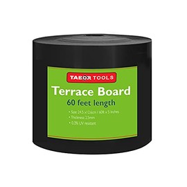 TABOR TOOLS Terrace Board, Landscape Edging Coil, Grass Barrier, Bender Board, Garden Liner, 1/10" = 0.1" Inch Thickness, 5 Inch High. ES32. (Black, 60 FT)