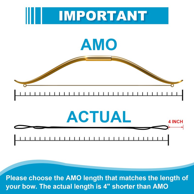 sourcing map Traditional Recurve Bow String Replacement AMO 70" in