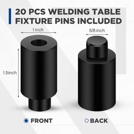 Hicarer 20 Pcs 5/8" x 1" x 1.5" Welding Table Fixture Pins Clamps Stop Alignment Square Quick Setup Welding Accessories
